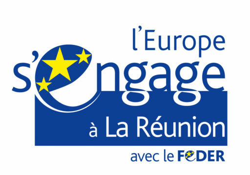 Logo "l'Europe s'engage à la Réunion avec le FEDER"
