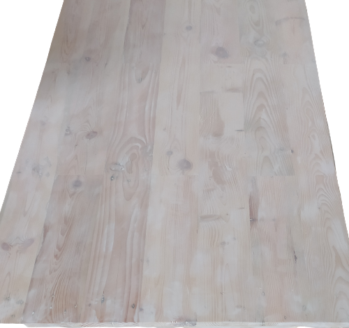 Plateau de table bois de palette céruse blanc